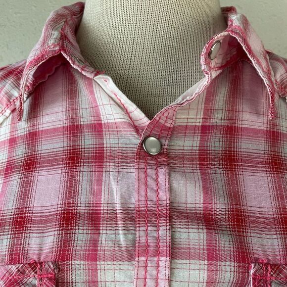 INC International Concepts Snap Down Full Sleeve Top Size L EUC - Picture 3 of 9